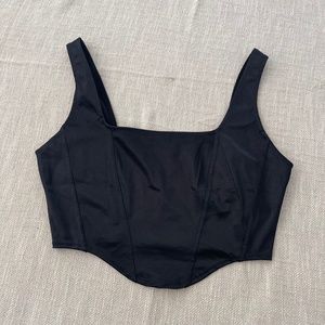 H&M Silk Corset Crop Top